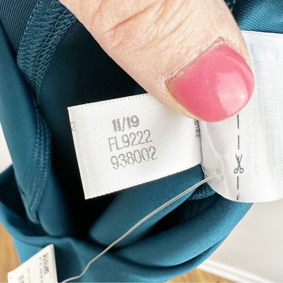 Adidas Peacock Blue Training Tights w/Logo on Leg Sz L - Picture 14 of 15